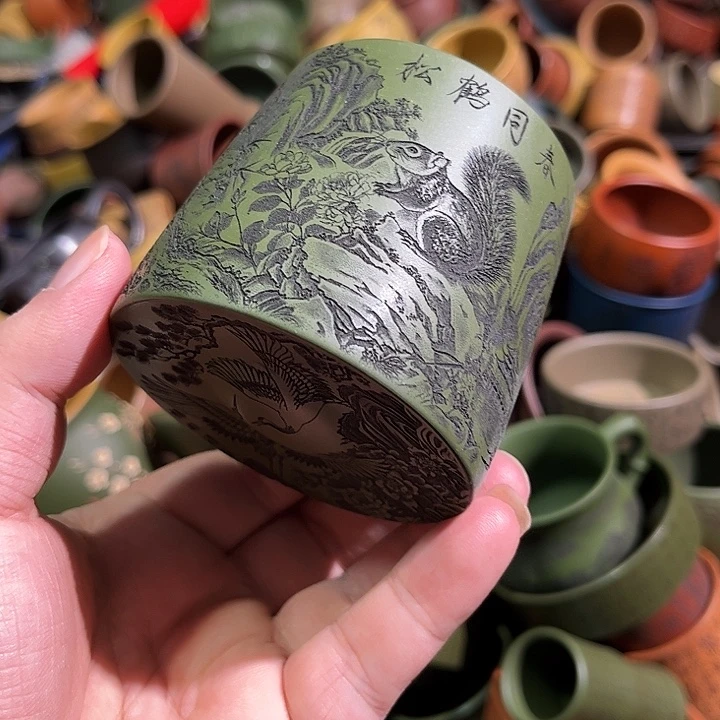 紫砂茶杯全手工紫砂主人杯
