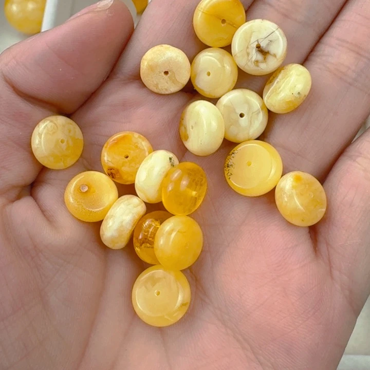 蜜蜡未镶嵌珠宝奇石微粉 18 个