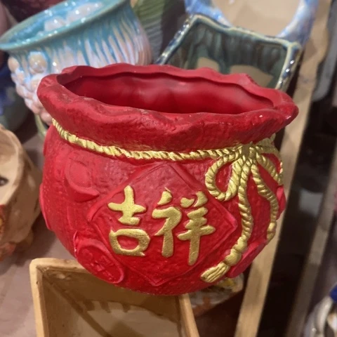 陶瓷小红色吉祥212424333