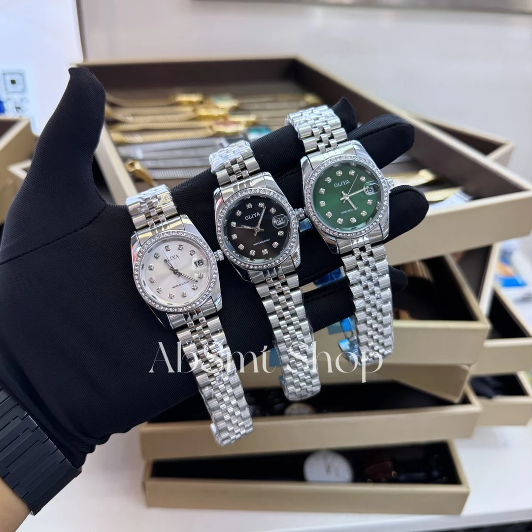 新款文艺小众镶钻日历防水气质百搭时尚女表