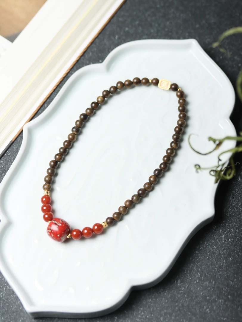 沉香【春韵】黄棋6MM两圈手串