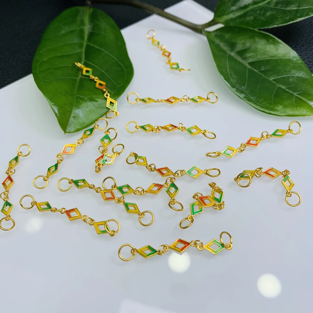 925银珐琅银制品 「戴琴珠宝」FR4690-银珐琅延长链-SX