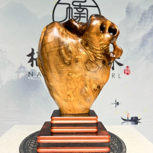 金丝楠小叶桢楠自然随形艺术摆件38/25/13