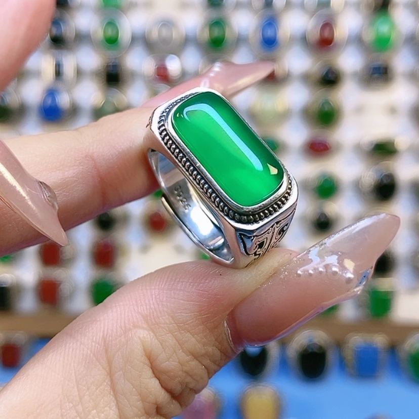 【闪购商品】玛瑙/玉髓戒指银S925镶嵌