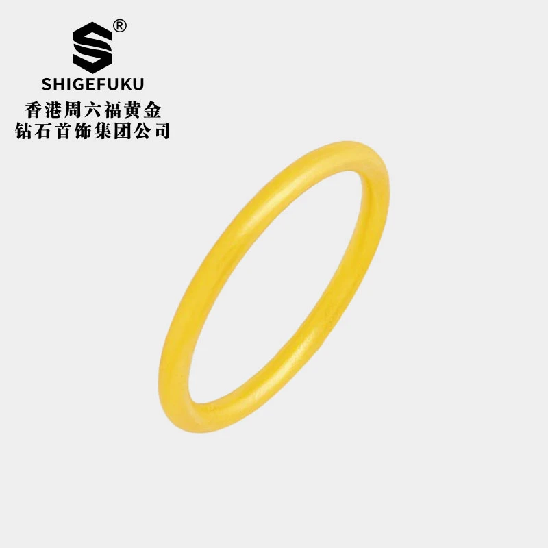 镀金手镯999非遗古法简约传世素心圈手镯手镯网红小众首饰高级感