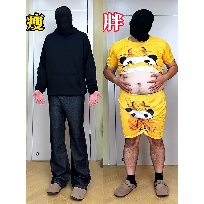 胖男生美式丹宁原牛仔裤胖子大码cleanfit微喇裤子显瘦弯刀阔腿裤