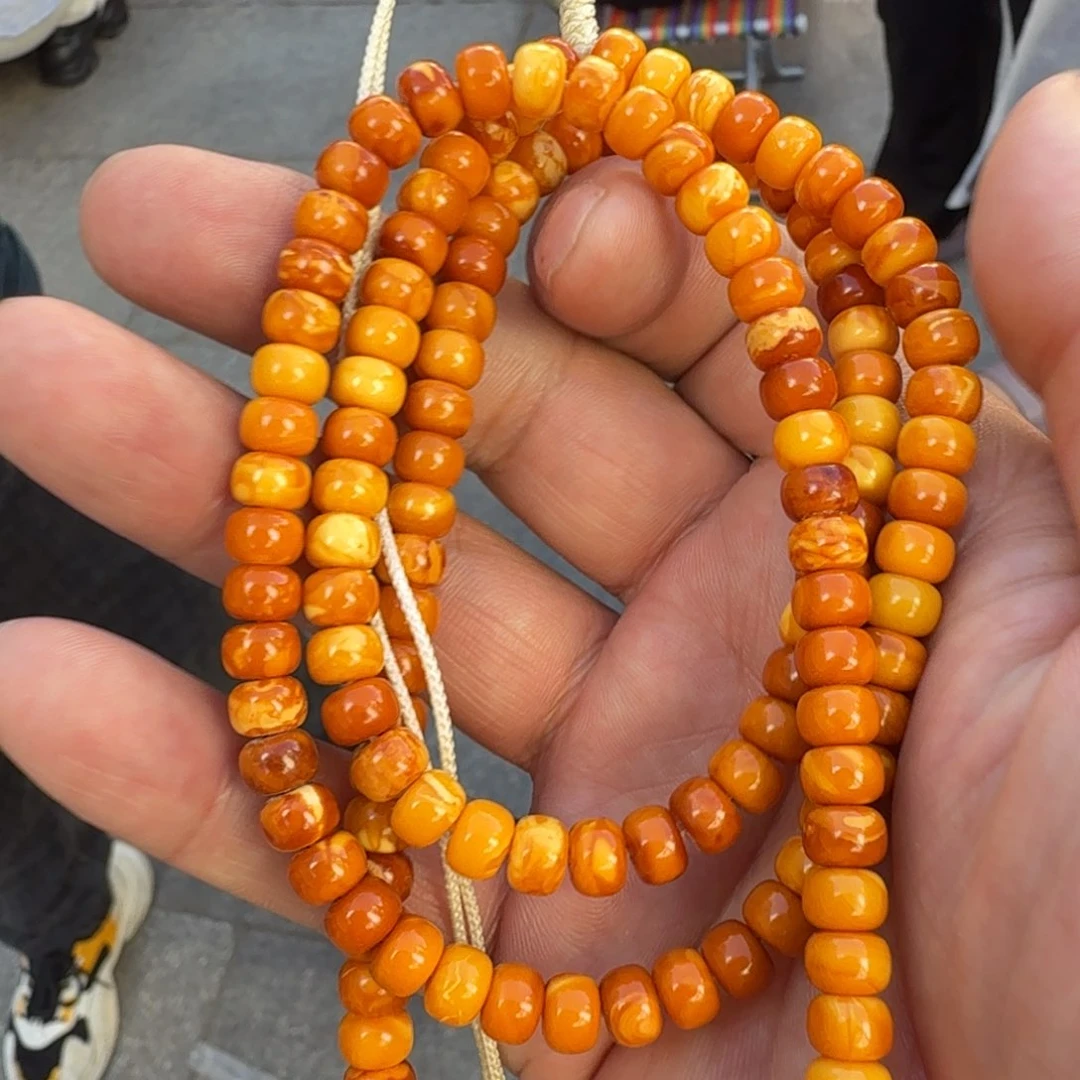 未镶嵌颈饰蜜蜡藏传精品蜜蜡108颗