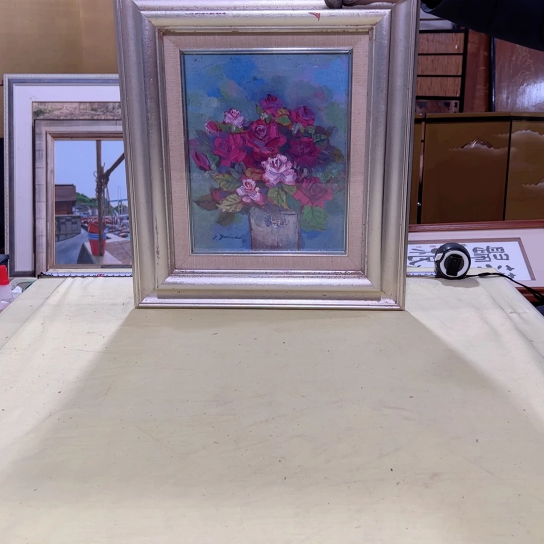 绘画?****屏风框画茶空间设计