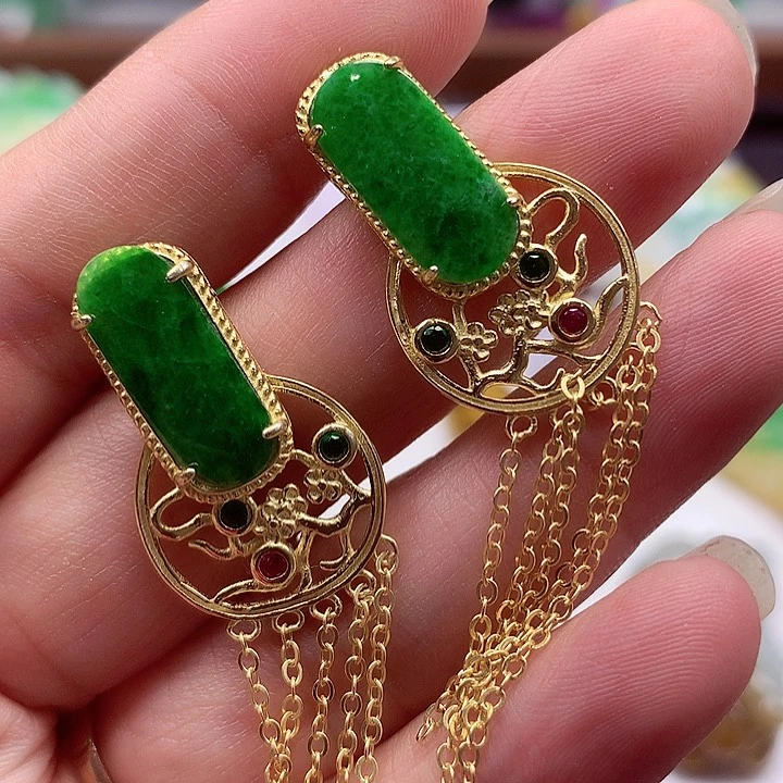 翡翠银S925镶嵌颈饰翡翠