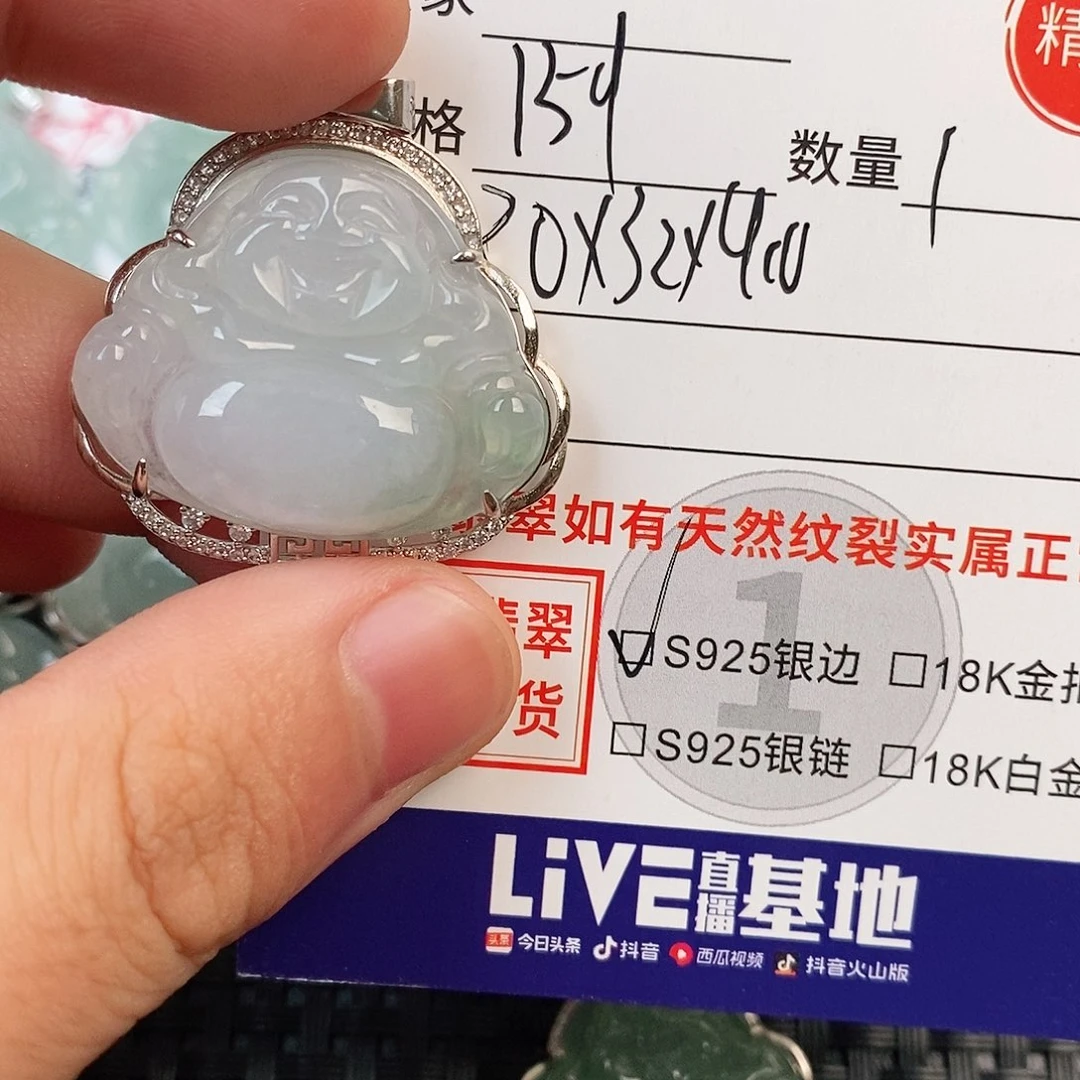 翡翠银S925镶嵌颈饰
