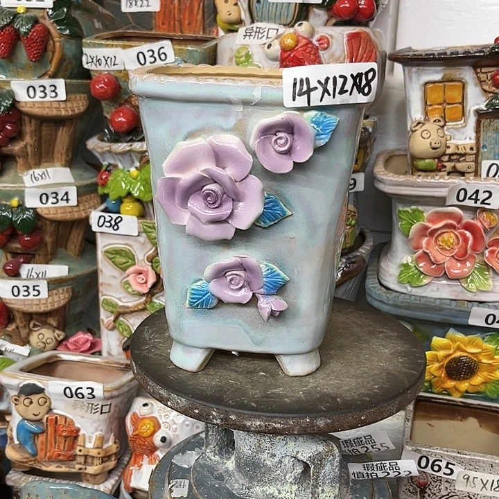 粗陶材质多肉花盆