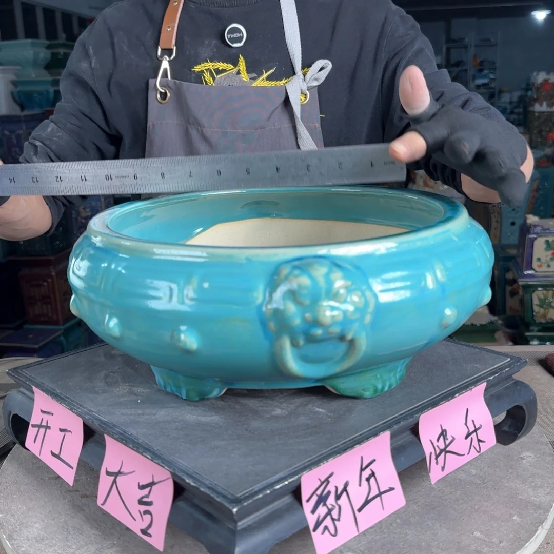 一风堂石湾花盆。缝隙