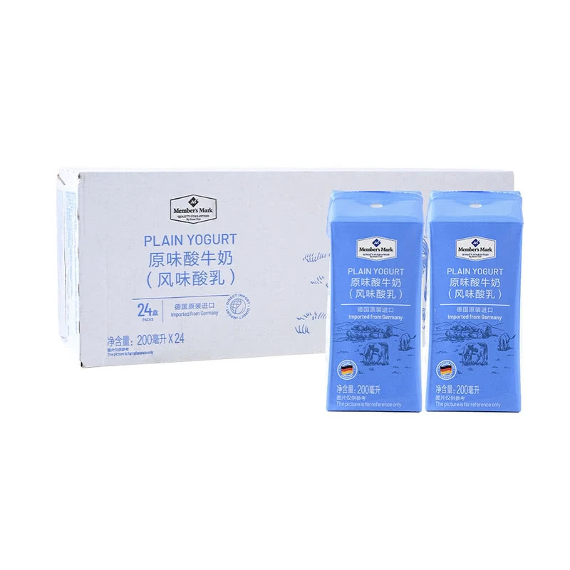 Member's Mark 德国进口 原味酸牛奶(风味酸乳) 200ml*24