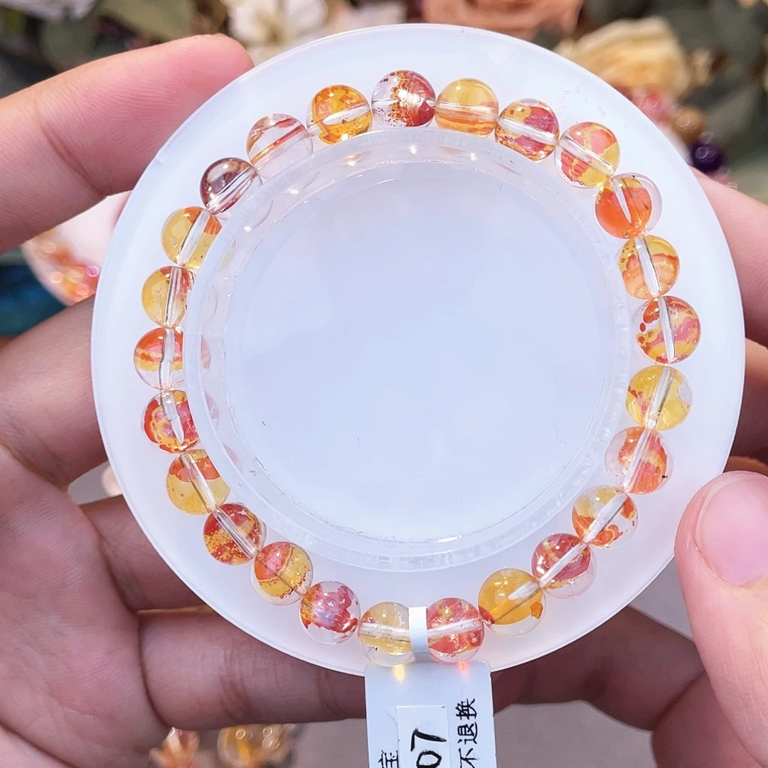 水晶未镶嵌手串锦鲤胶花7m