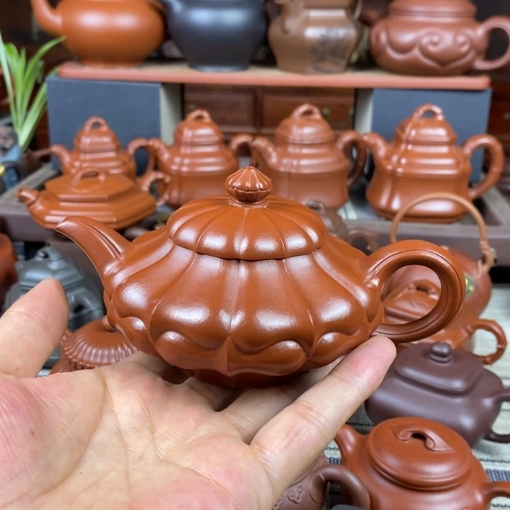 紫砂茶壶合菱220Cc原矿赵庄朱泥双十一特价