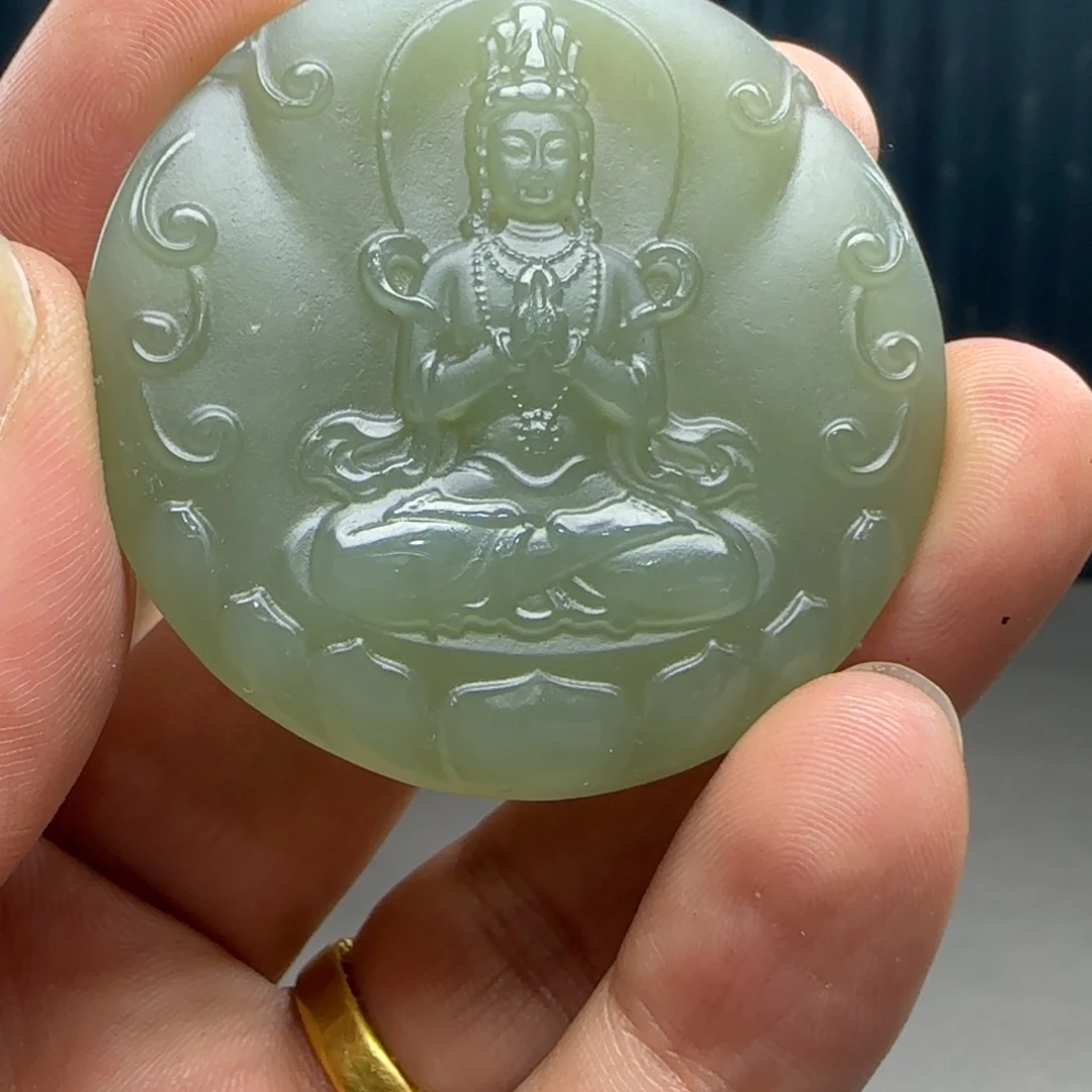 和田玉未镶嵌吊坠(不含链)