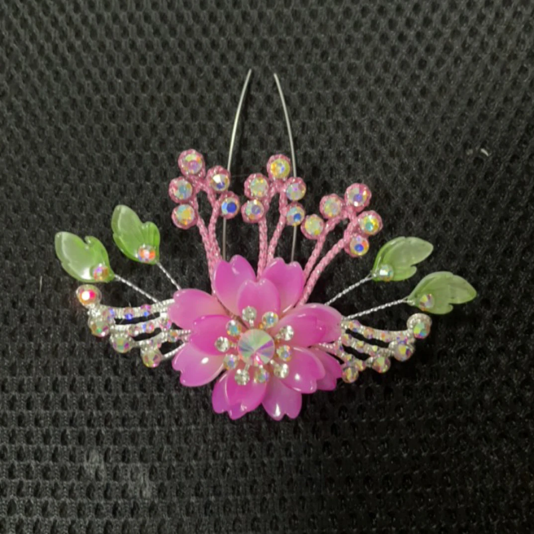 古装头饰意粉色小钗头饰