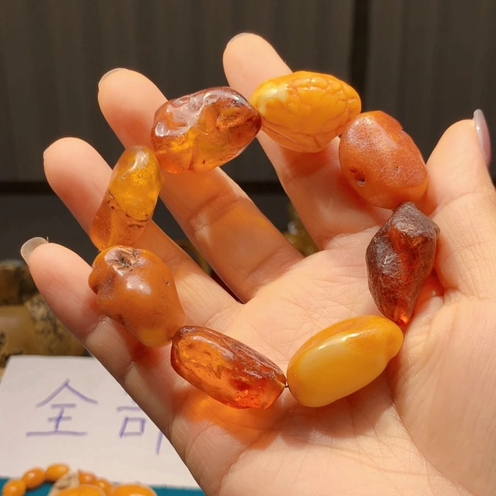 手链琥珀未镶嵌波兰设计款琥珀蜜蜡
