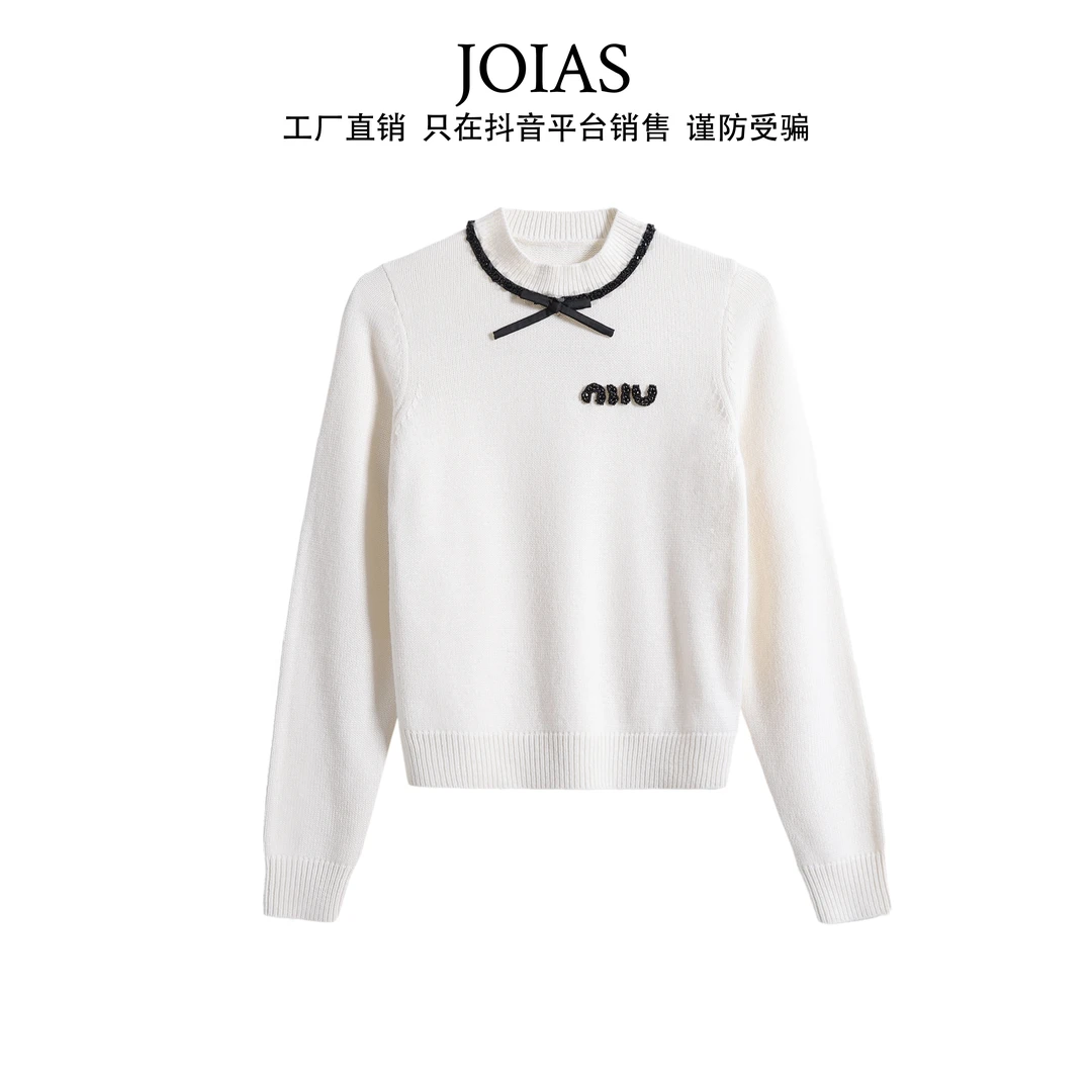 Joias 高品质小香风圆领针织衫时尚毛衣女6630-E046