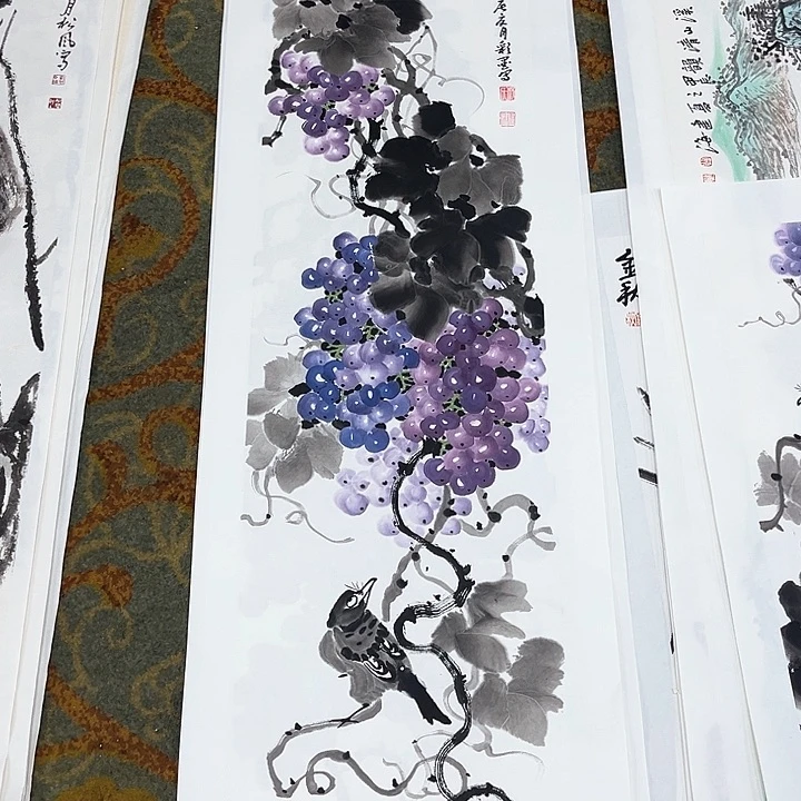 国画海**光四尺对开杨继容