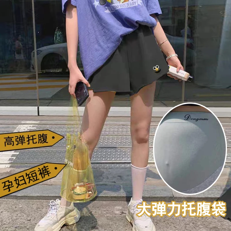 孕妇夏季外穿短裤薄款托腹休闲阔腿三分裤孕妇运动裤