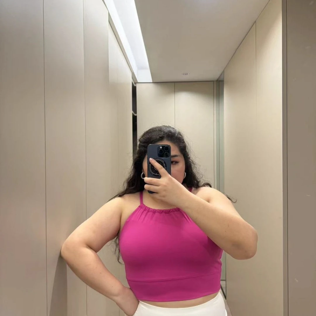 励志女孩大码女士挂脖款一体杯高强度健身运动背心WX-213