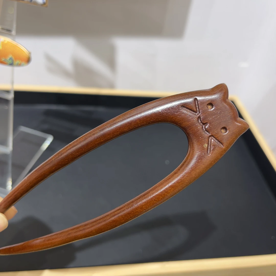 F327净版小猫咪簪子