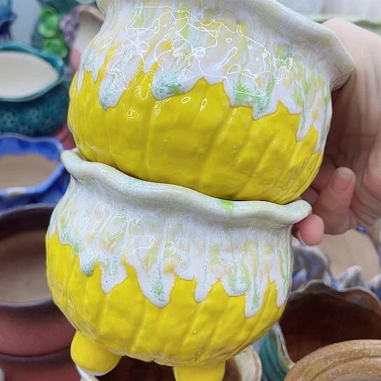 多肉绿植陶瓷花盆9.9包邮