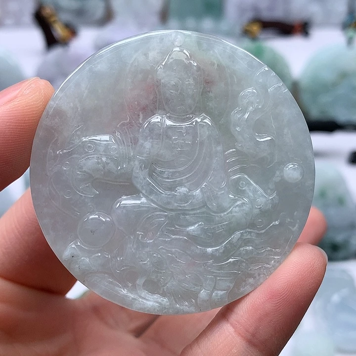 翡翠未镶嵌颈饰玉龙大日如来福利