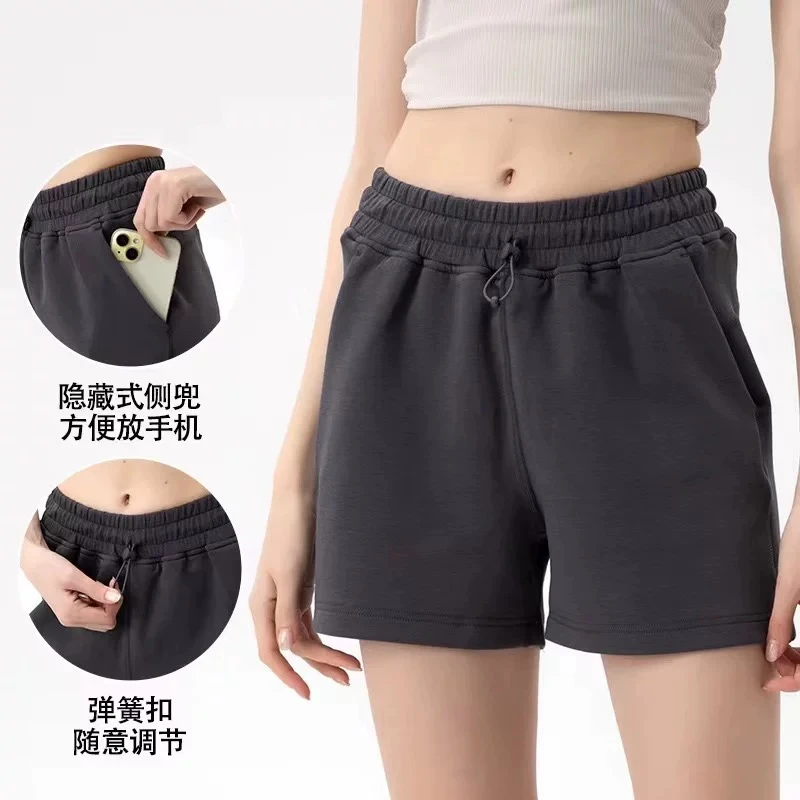 2025夏季新款 空气层运动短裤松紧设计遮胯显瘦休闲运动裤