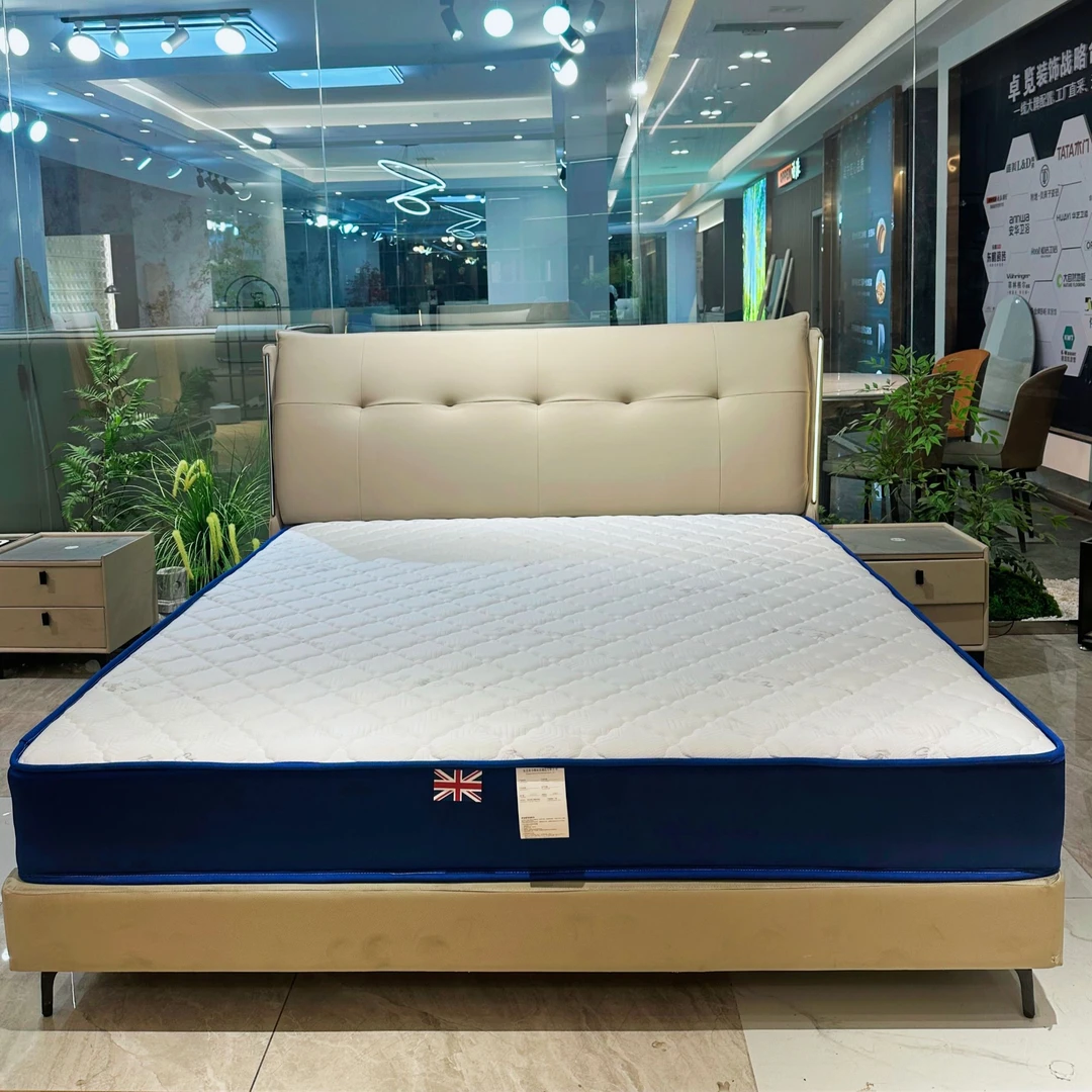 xf北欧设计轻奢极简松弛感主卧大床极简双人床软包床#926