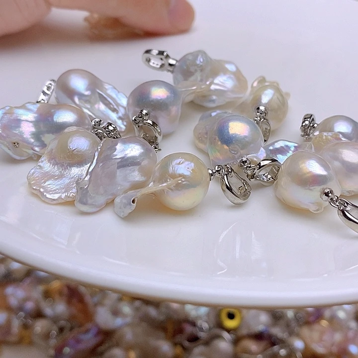 淡水珍珠银S925镶嵌颈饰750