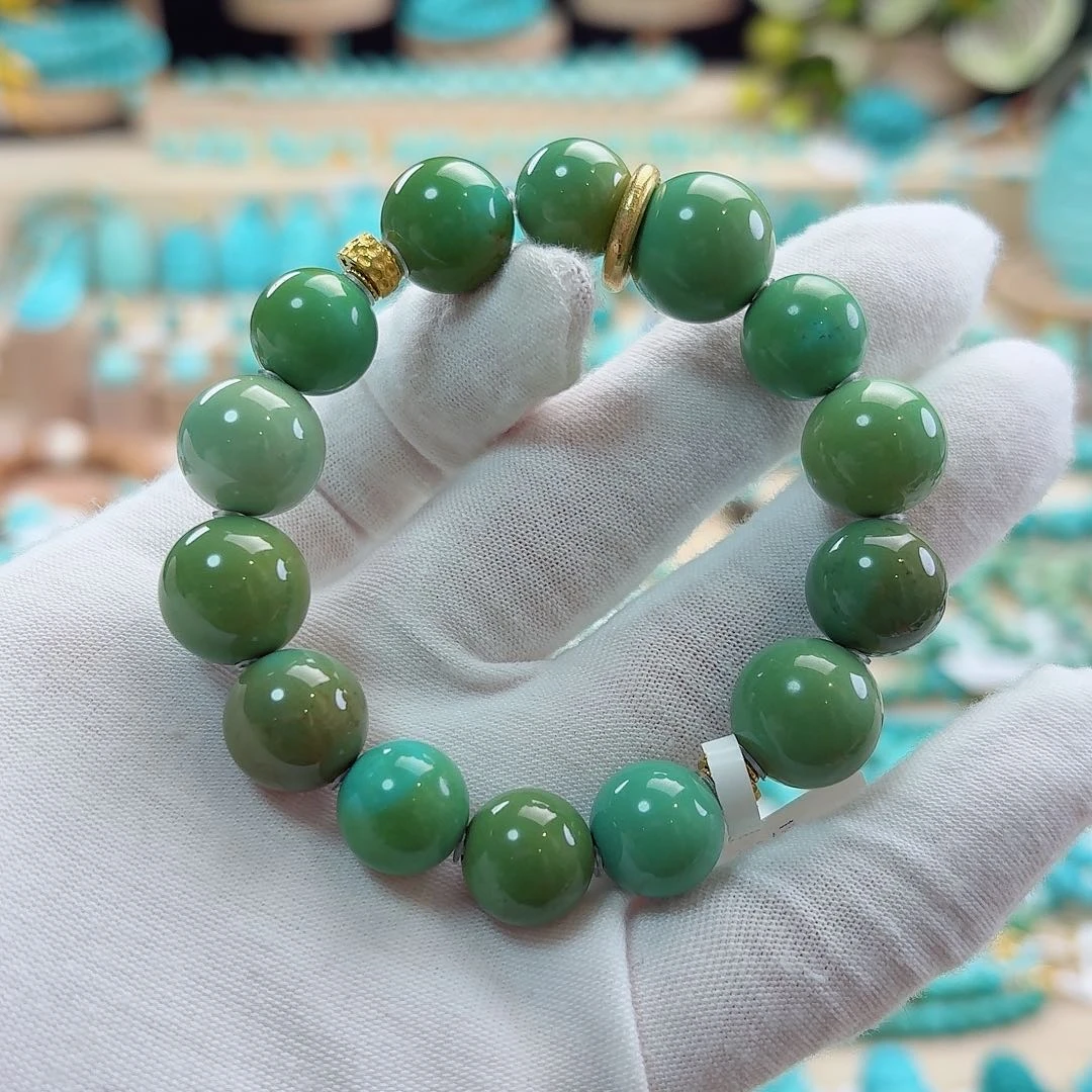 绿松石18K金镶嵌珠宝奇石