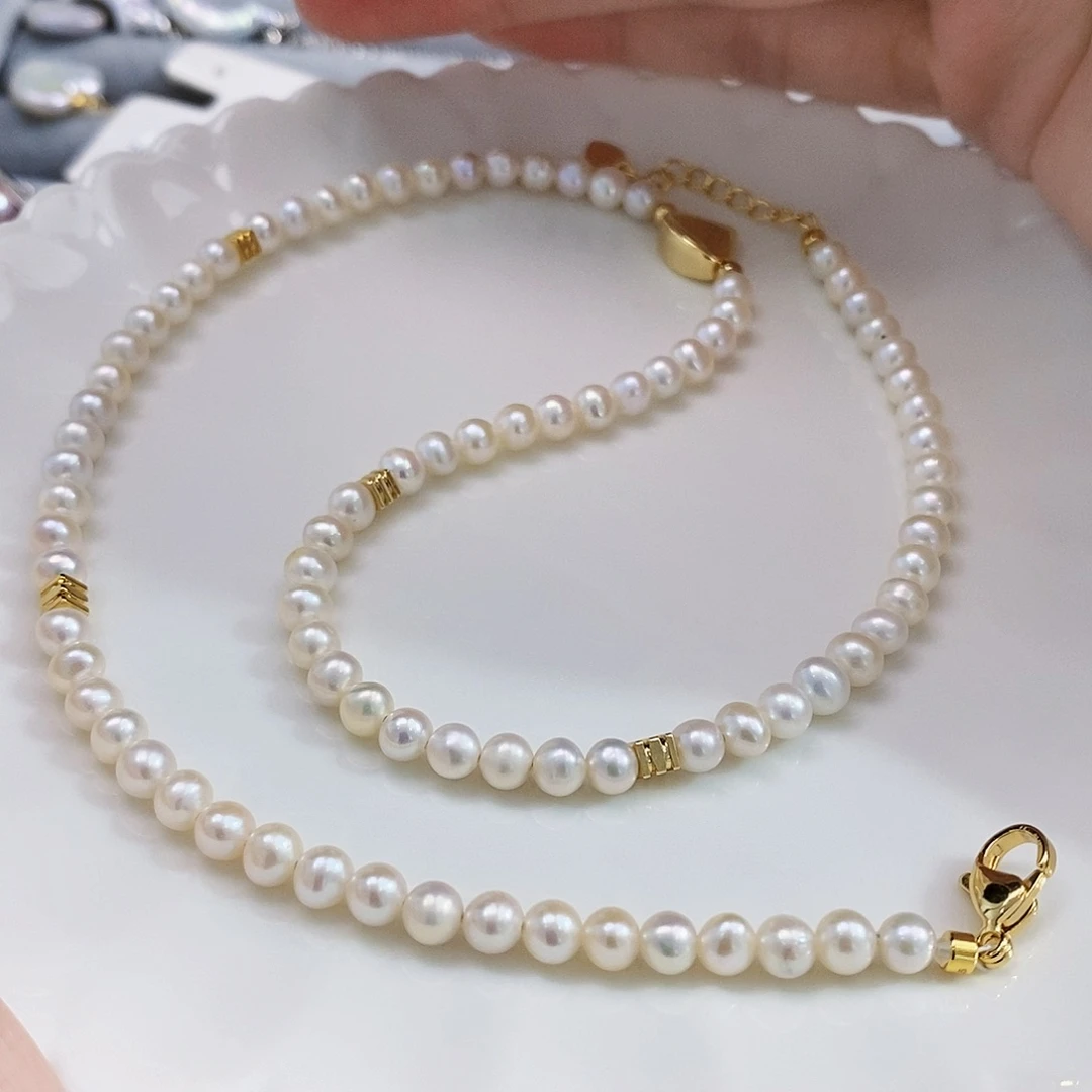 未镶嵌8A特价极光项链淡水珍珠