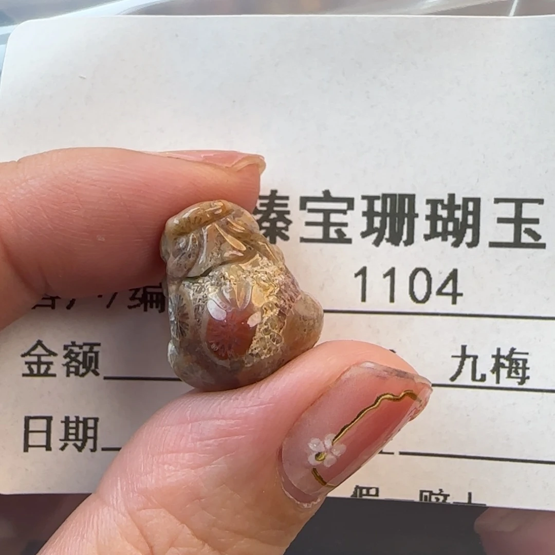 硅化珊瑚（珊瑚玉）未镶嵌颈饰