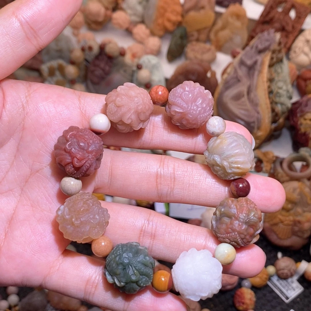 石英质玉（阿拉善玉）手串未镶嵌