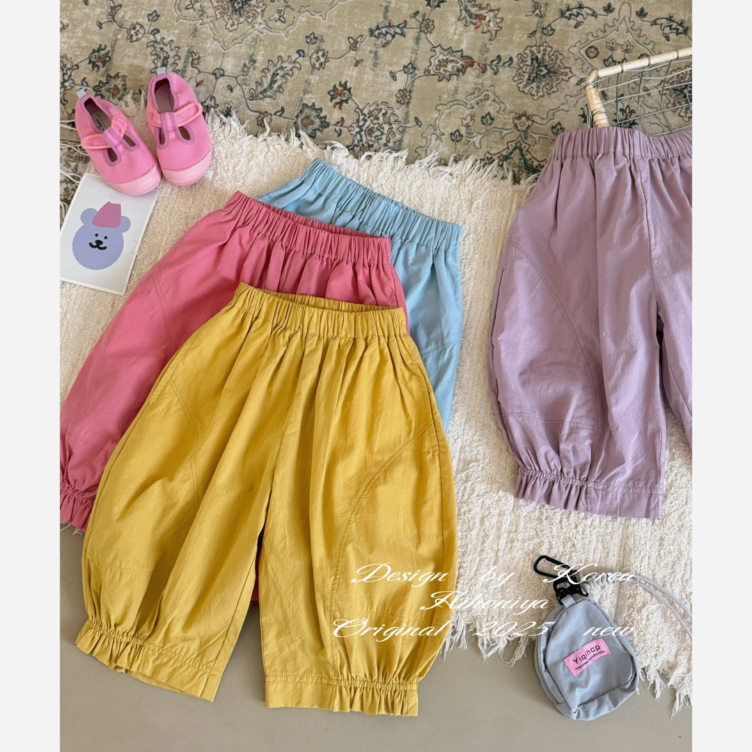 【文艺花苞儿】二Hihoniya~2025夏季亲子纯文艺花苞冰凉透气九分裤