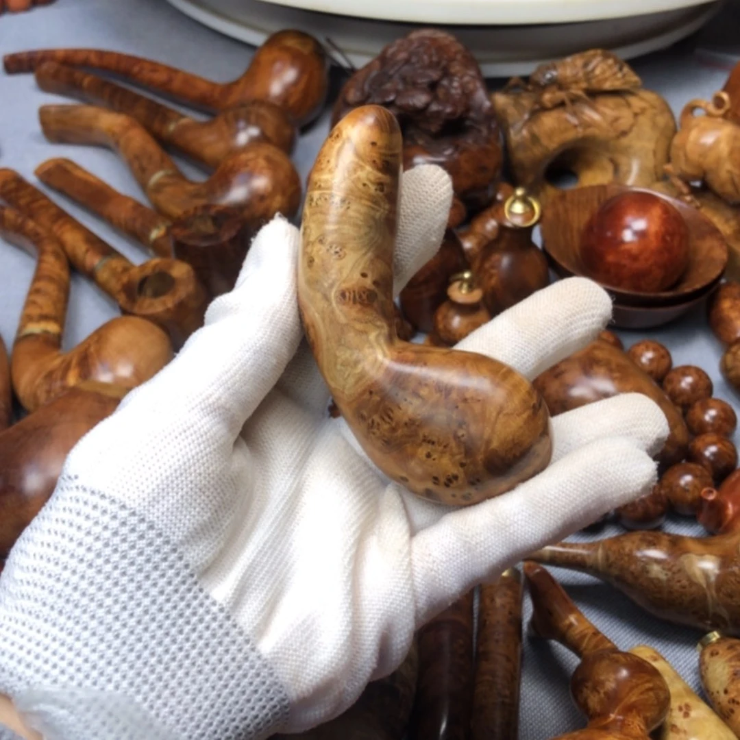 【闪购商品】木麻梨疙瘩火琉璃手把件