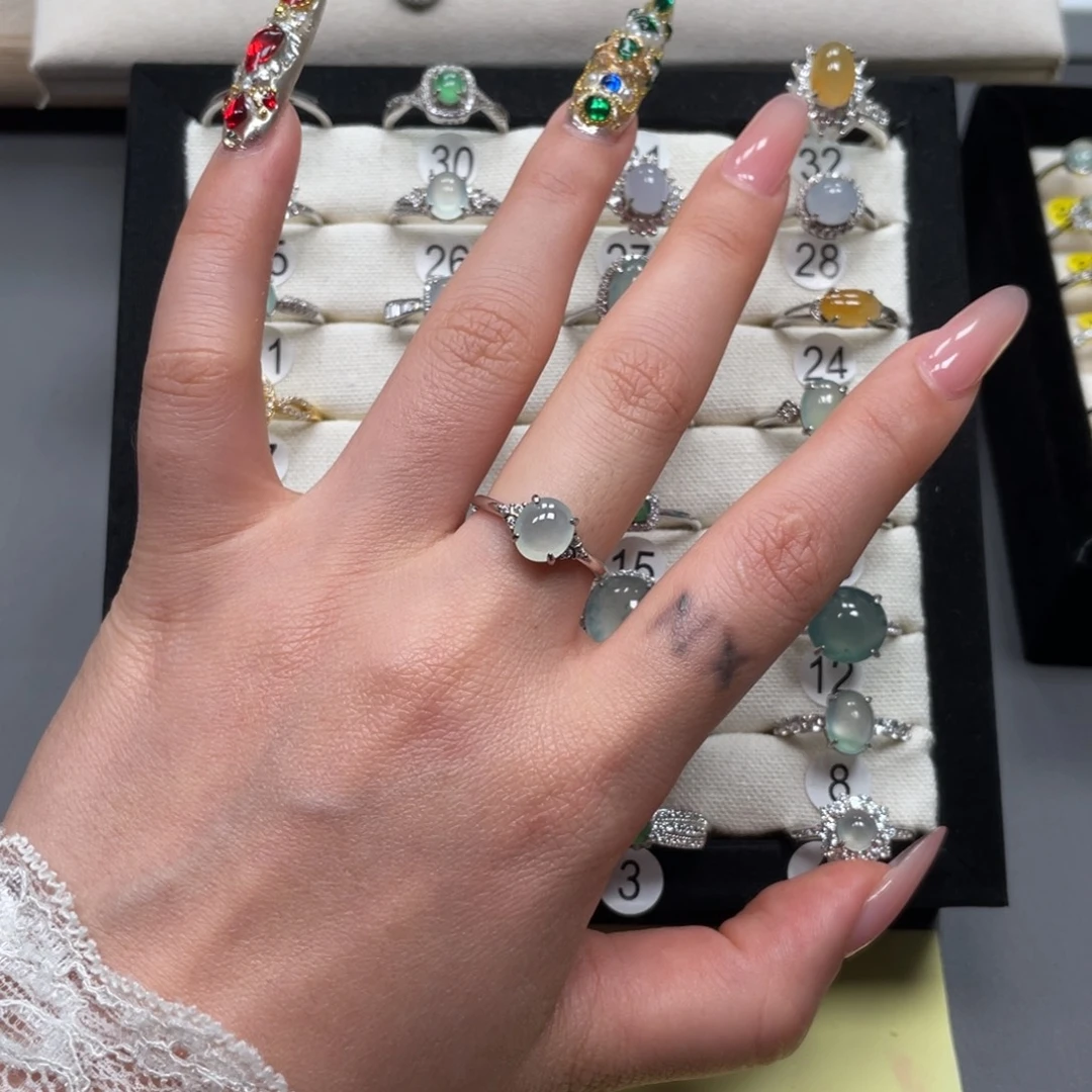 翡翠银S925镶嵌戒指999993720