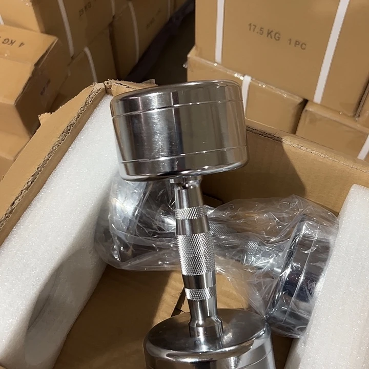 全新电镀哑铃10公斤一对