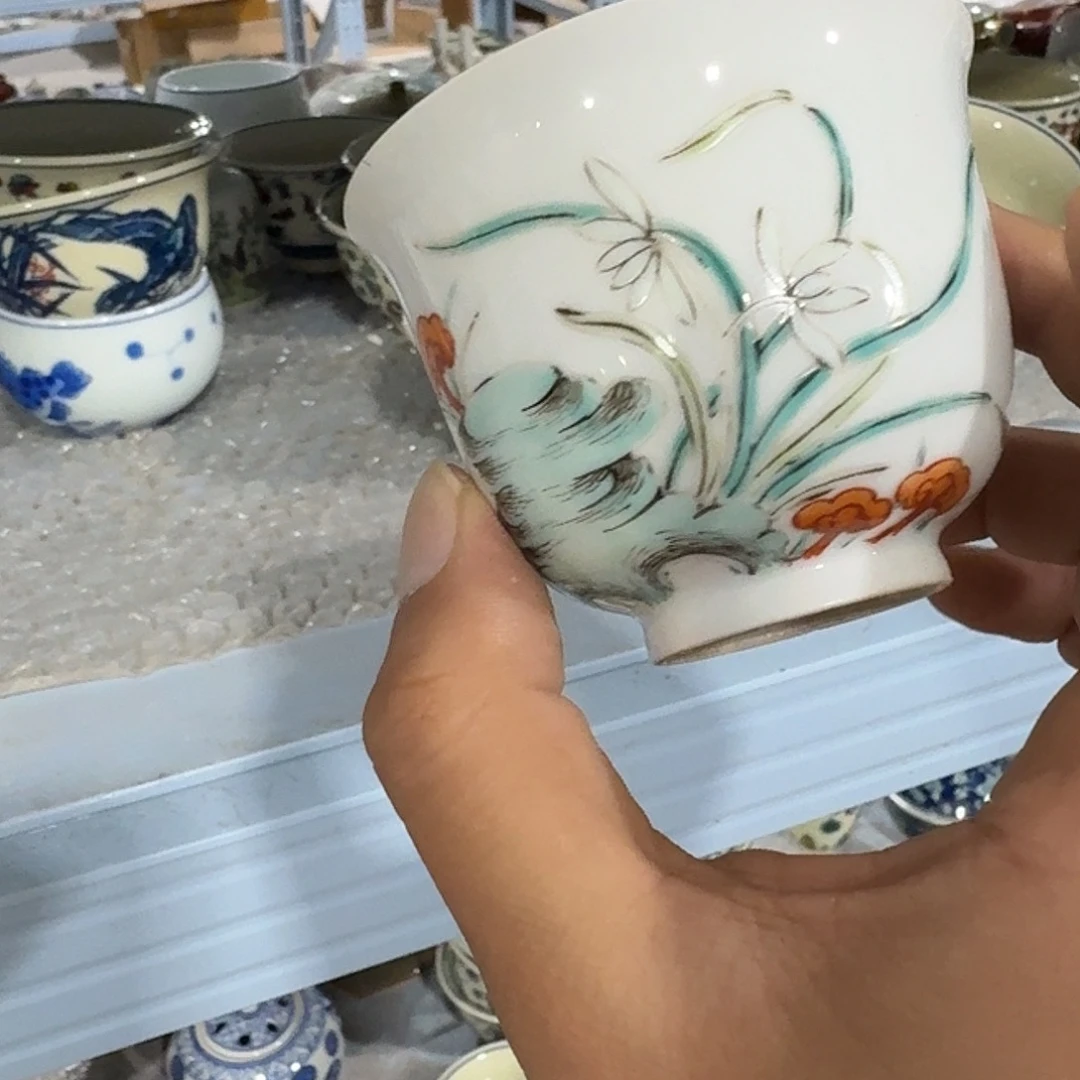 瓷片摆件手绘瓷器全部处理