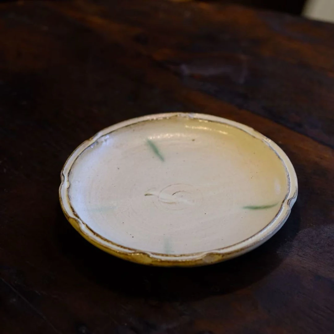 小喜宅 （微瑕）天水碧双弦盘（口径约15cm）