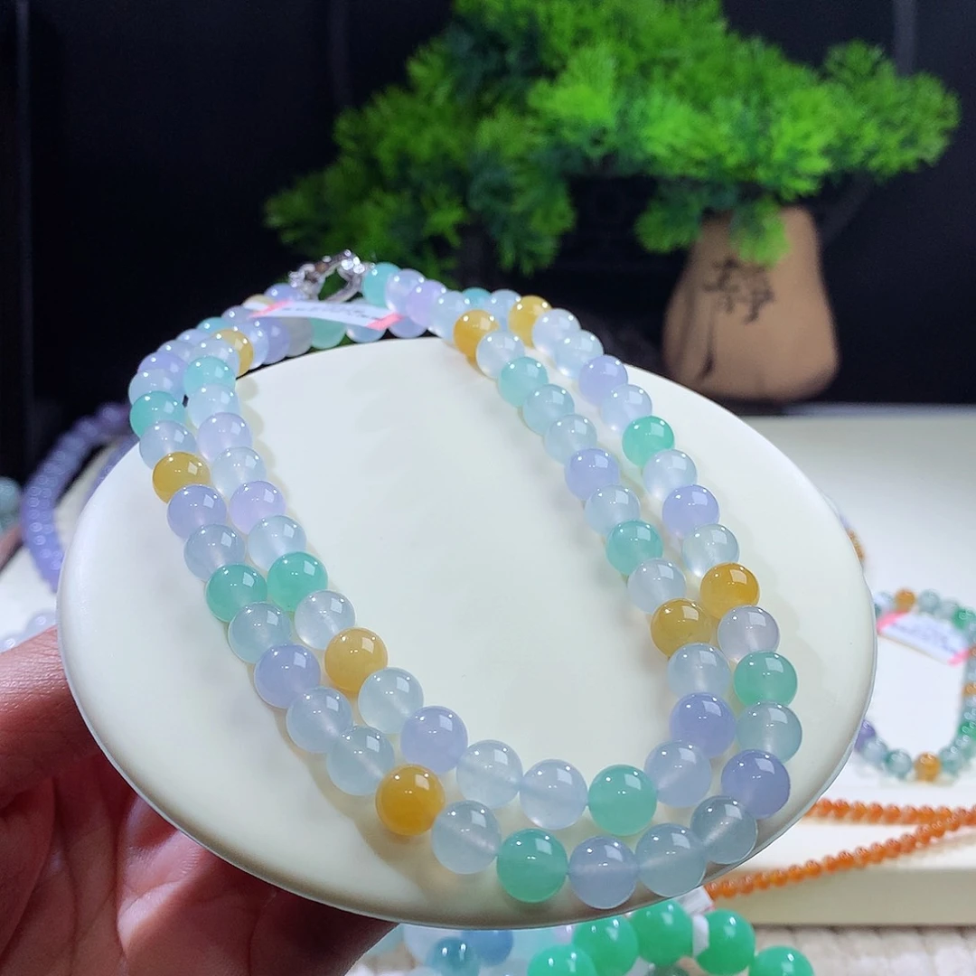 项链未镶嵌翡翠卡8mm
