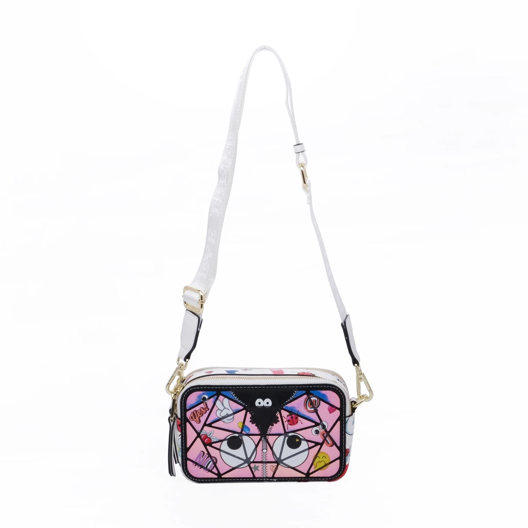 小田姐姐小田姐姐【EYE THEME】大眼睛系列相机斜挎包2524彩白色