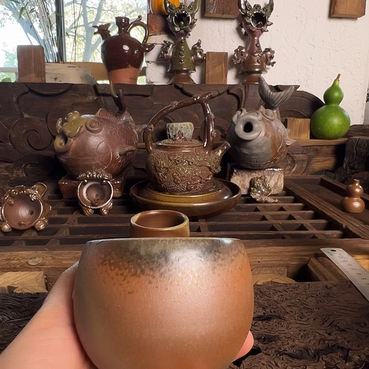 杯崔家龙窑高温柴烧柴器160cc