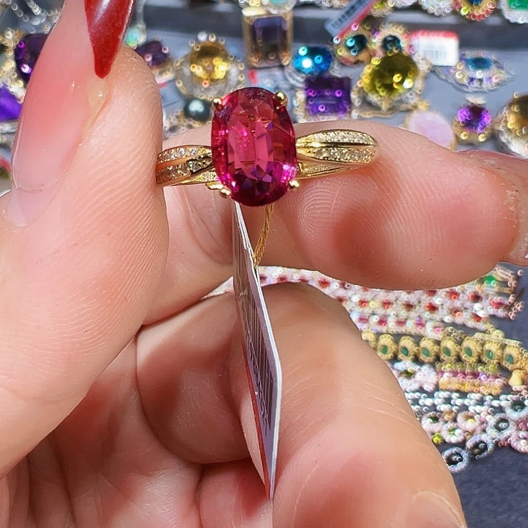 银S925镶嵌碧玺碧玺