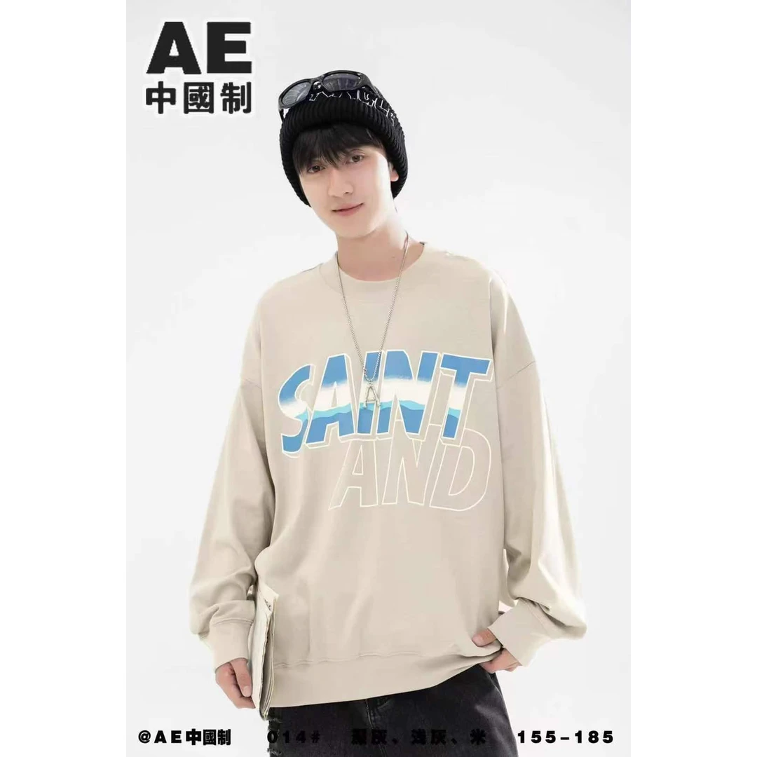 AE 23014秋季新款重磅宽松卫衣
