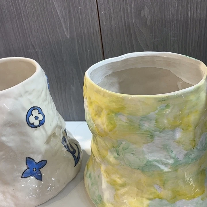 瓷片陶瓷花瓶摆件艺术品