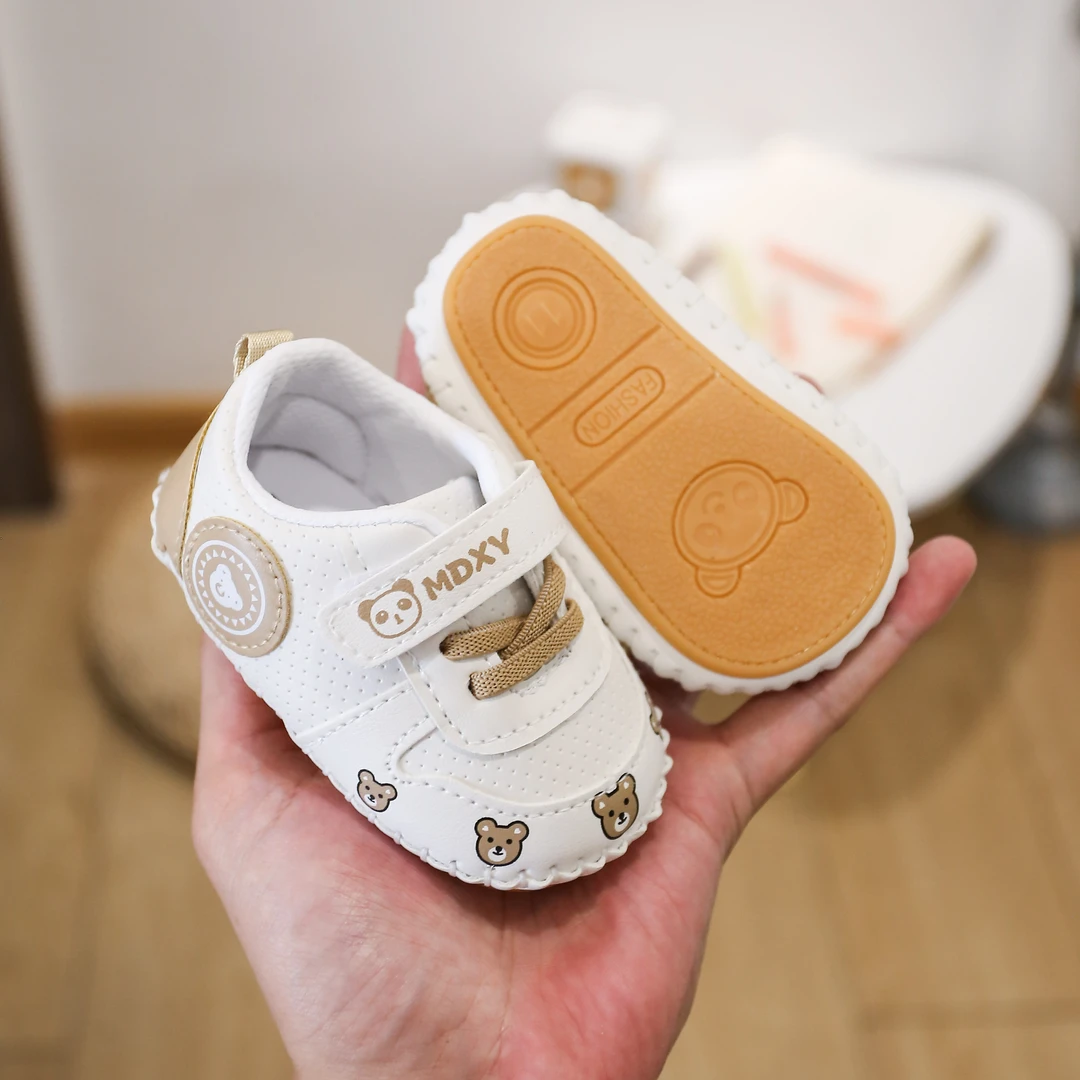 0-1岁春秋季婴儿鞋子3-6-9-12个月男女宝宝不掉跟透气软底学步鞋