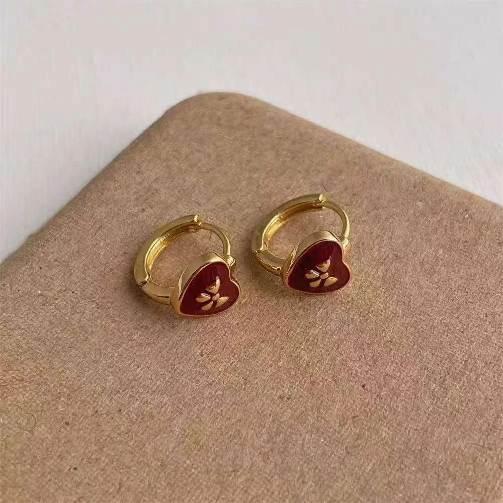 合金耳饰  EH029爱心蝴蝶结耳钉